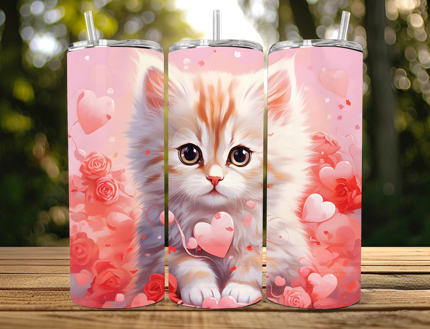 Valentines day 20 oz, 30oz or 40oz tumblers, Cute pet valentine design tumblers, cupid mugs, love bug, puppy lovers, cat mom, wife Vday gift