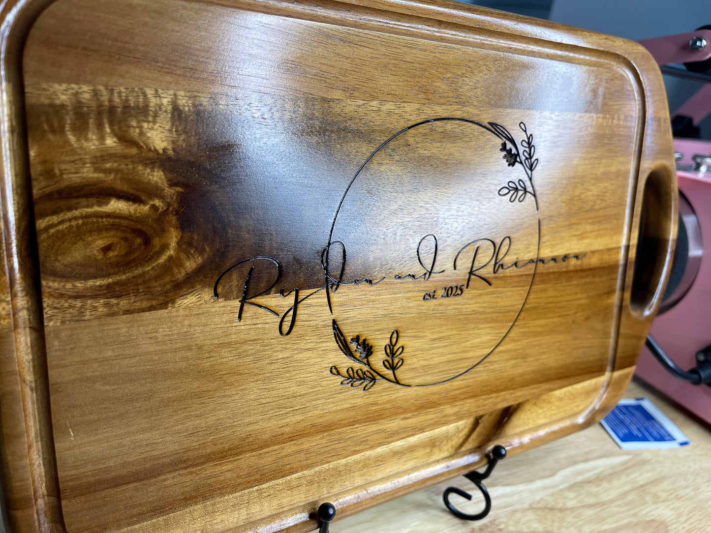 Chop to it, Mr. and Mrs, Est. 2025-Newly weds custom Engraved cutting board