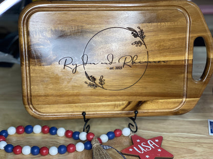 Chop to it, Mr. and Mrs, Est. 2025-Newly weds custom Engraved cutting board