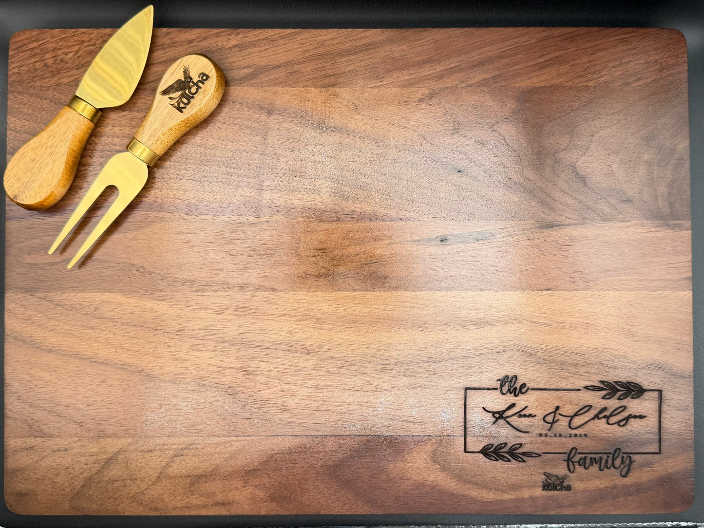 Custom Engraved Walnut cutting board