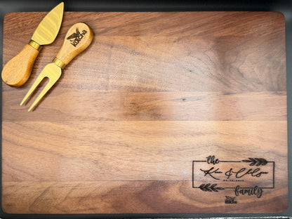 Custom Engraved Walnut cutting board