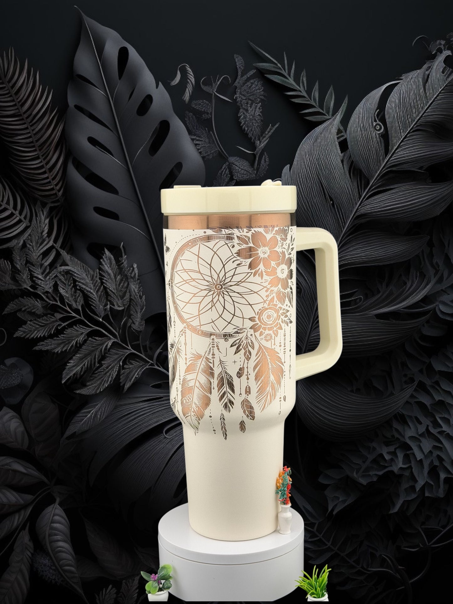 Dreamcatcher laser engrave 40 oz tumbler