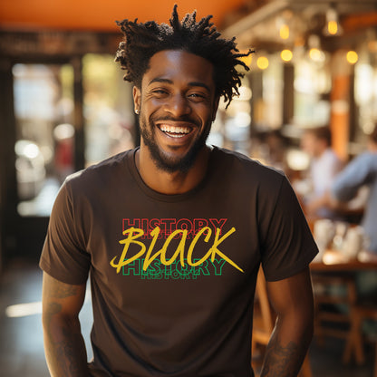 Black History t-shirt/ Long sleeve shirt, black history rasta colors, black gold, red gold and green black history.