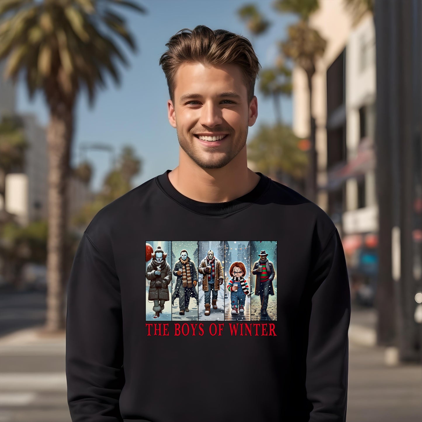 The Boys of Christmas sweatshirt/ Hoodie! Chrismas scary shirt. Christmas Halloween Graphic.