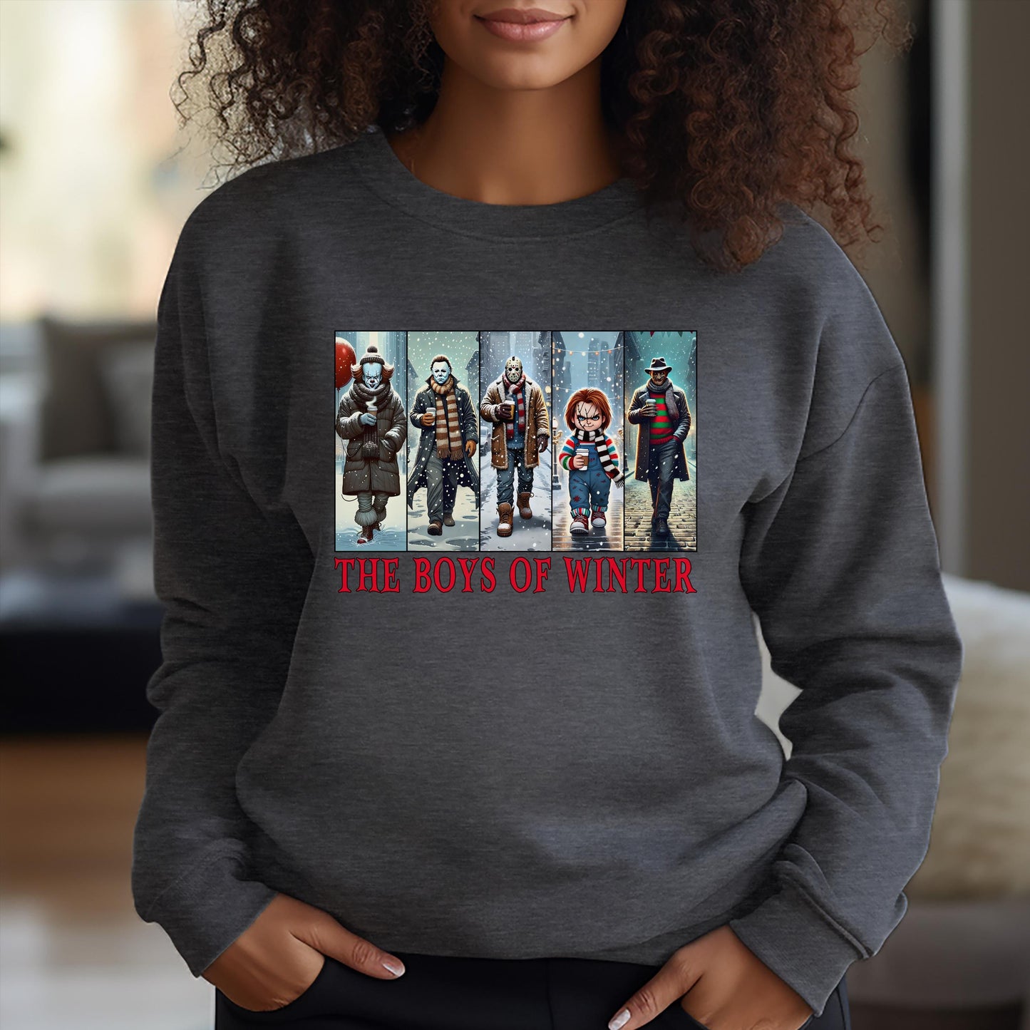 The Boys of Christmas sweatshirt/ Hoodie! Chrismas scary shirt. Christmas Halloween Graphic.