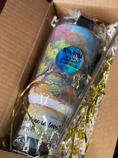 40 oz tumbler wrap scripture, personalized religious tumbler with handle, unique gift for loved ones, can be done on 30oz and 20 oz