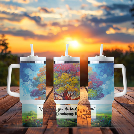 40 oz tumbler wrap scripture, personalized religious tumbler with handle, unique gift for loved ones, can be done on 30oz and 20 oz