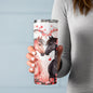 Valentines day 20 oz, 30oz or 40oz tumblers, Cute pet valentine design tumblers, cupid mugs, love bug, puppy lovers, cat mom, wife Vday gift