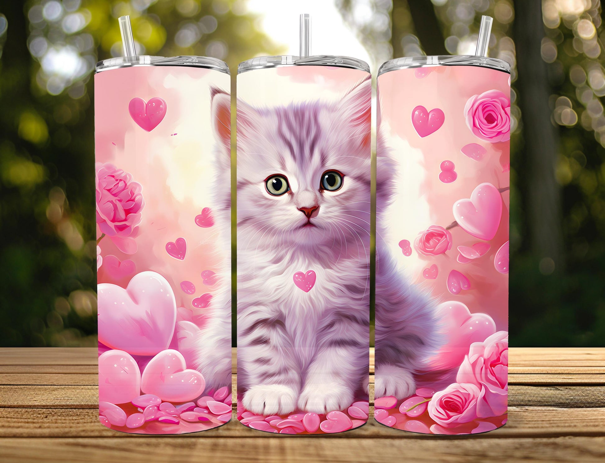 Valentines day 20 oz, 30oz or 40oz tumblers, Cute pet valentine design tumblers, cupid mugs, love bug, puppy lovers, cat mom, wife Vday gift