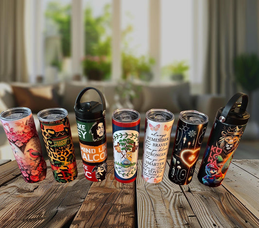 Ready to ship 20 oz tumbler/bottle, various designs for everyone, Valentines, New years, birthday, Medical, Inspirational, Custom tumbler.
