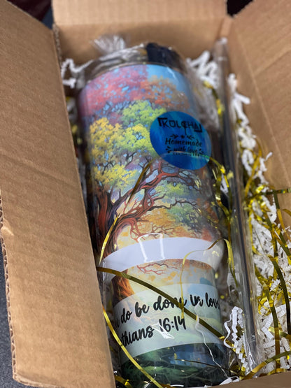 40 oz tumbler wrap scripture, personalized religious tumbler with handle, unique gift for loved ones, can be done on 30oz and 20 oz