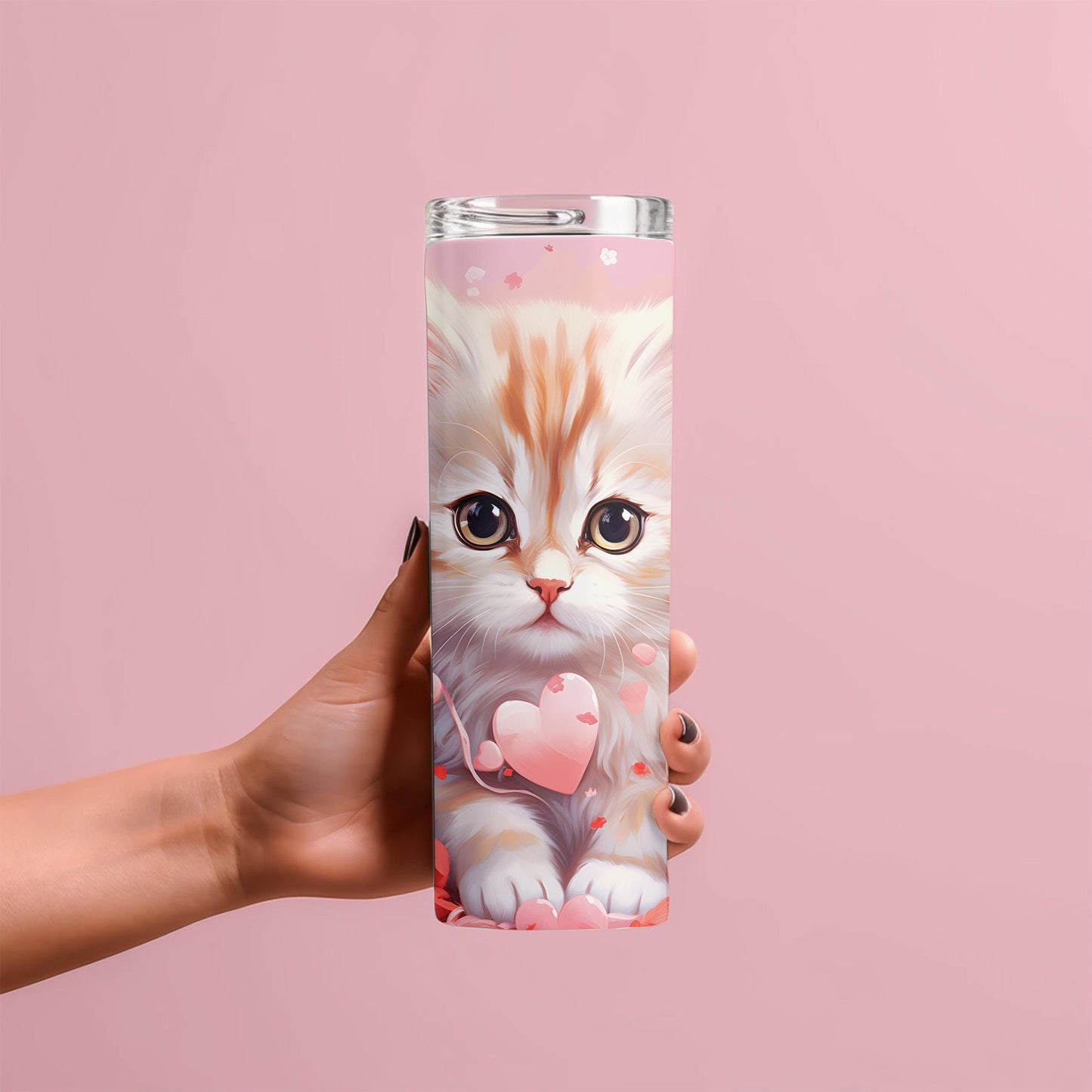 Valentines day 20 oz, 30oz or 40oz tumblers, Cute pet valentine design tumblers, cupid mugs, love bug, puppy lovers, cat mom, wife Vday gift
