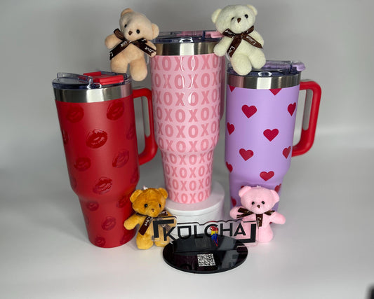 40 oz Valentine day special, Limited edition hearts, kisses and xoxo designs, special gifts for special someone, LIMITED SUPPLY