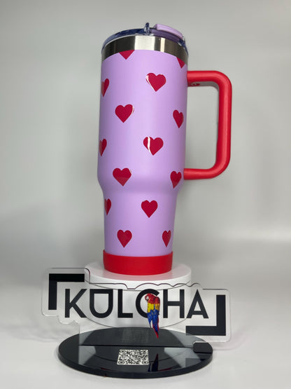 40 oz Valentine day special, Limited edition hearts, kisses and xoxo designs, special gifts for special someone, LIMITED SUPPLY