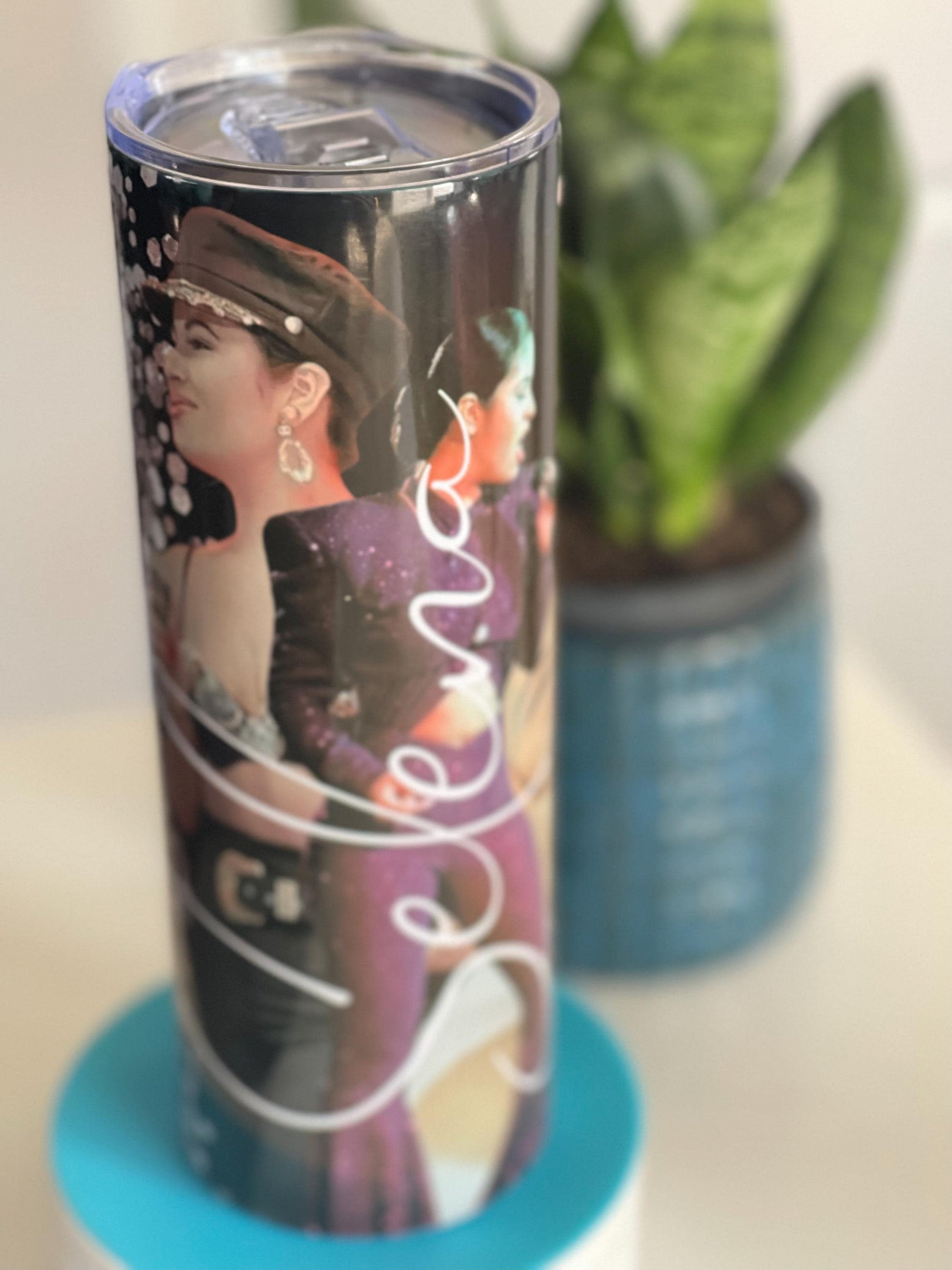 Selena 20 or 30 oz design tumbler, The radiant smile of Selena, Tumbler design, graphic design, a gem