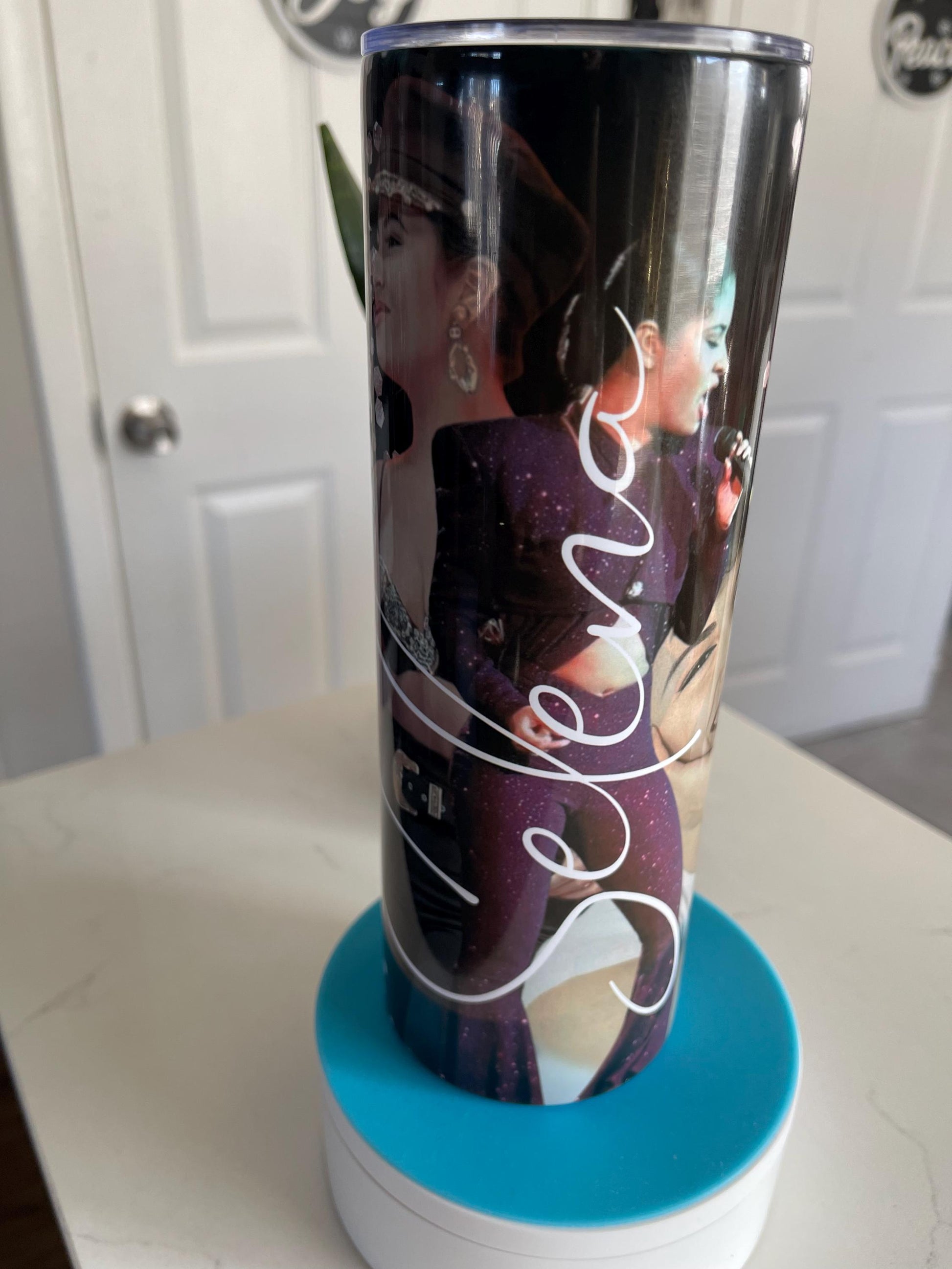 Selena 20 or 30 oz design tumbler, The radiant smile of Selena, Tumbler design, graphic design, a gem