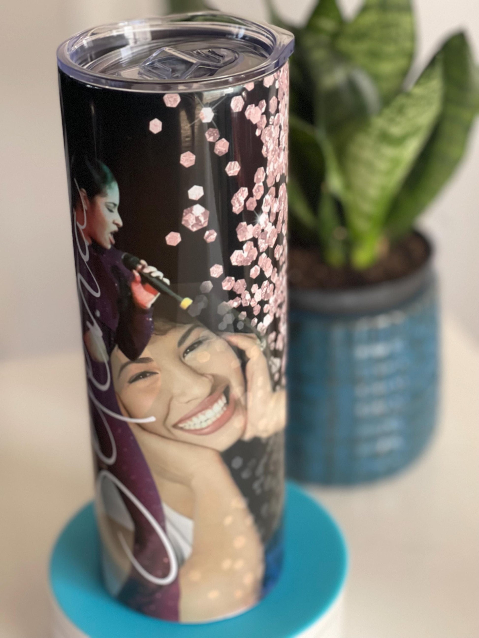 Selena 20 or 30 oz design tumbler, The radiant smile of Selena, Tumbler design, graphic design, a gem