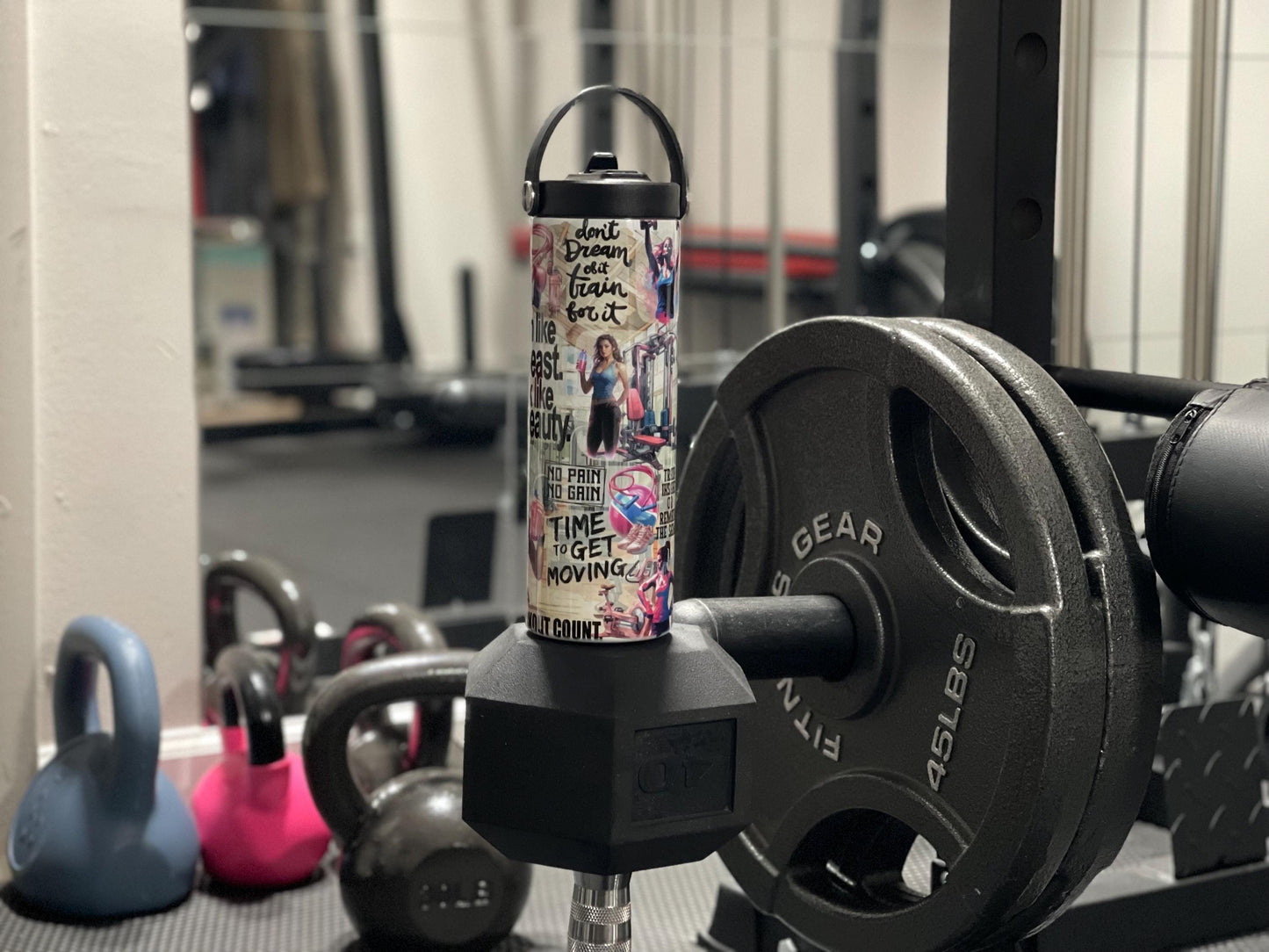 Motivational Gym insulated bottled, Protein Shake bottle, water bottle, Exercise quencher