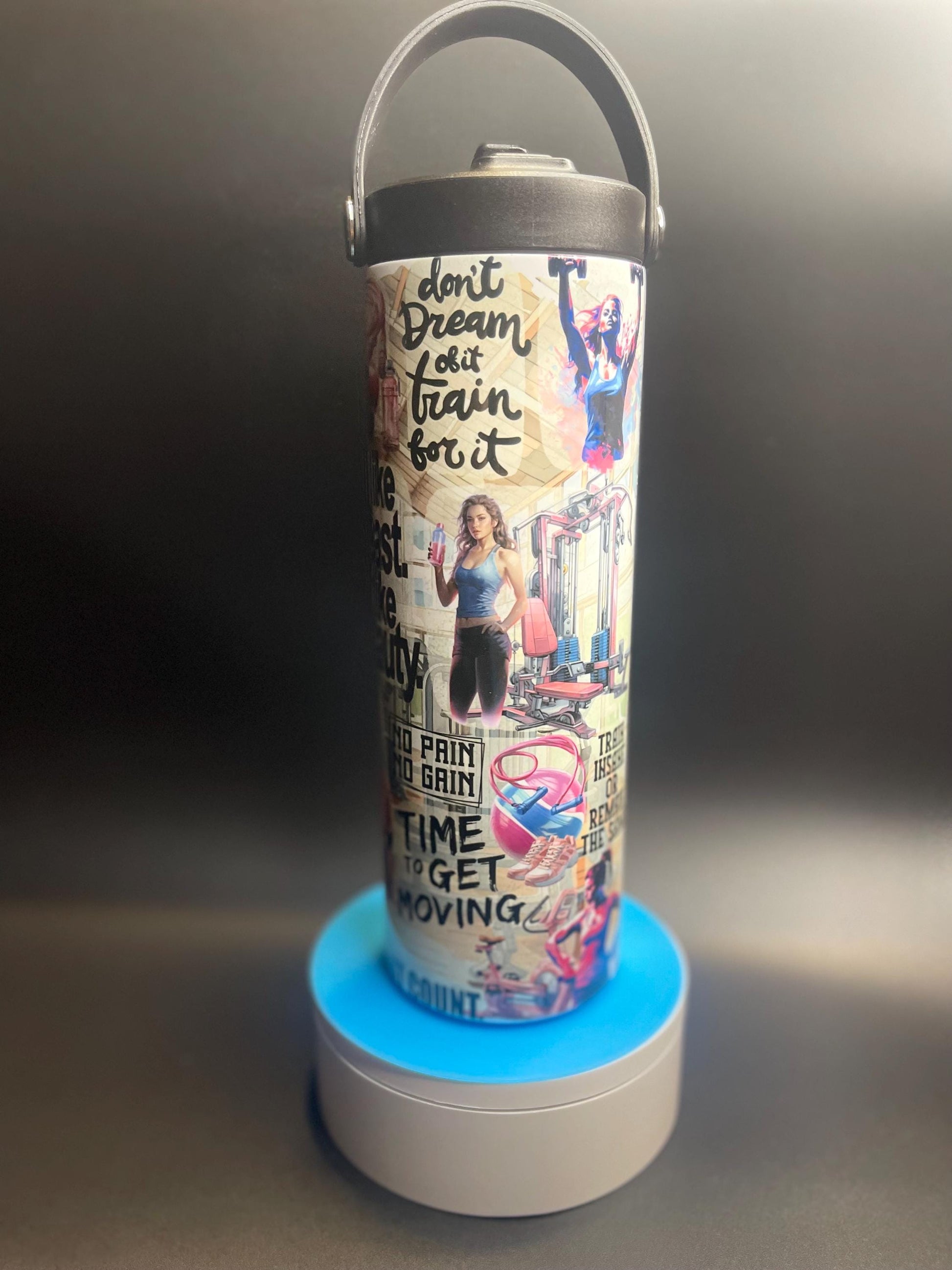 Motivational Gym insulated bottled, Protein Shake bottle, water bottle, Exercise quencher