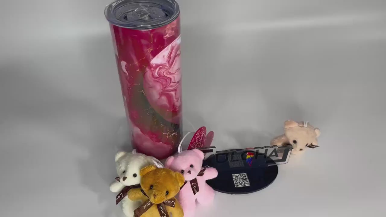 Valentine special, month of love Vday tumblers, valentine gift idea for love ones, surprise 20 0z or 30 oz marble heart insulated tumblers.