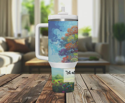 40 oz tumbler wrap scripture, personalized religious tumbler with handle, unique gift for loved ones, can be done on 30oz and 20 oz