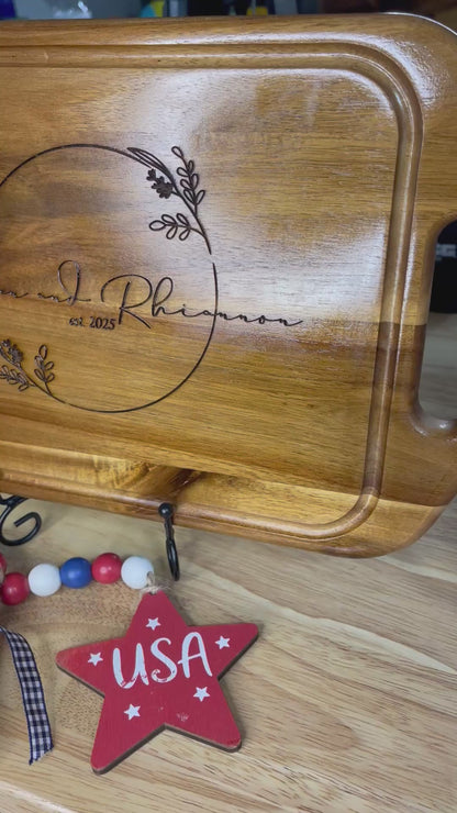 Chop to it, Mr. and Mrs, Est. 2025-Newly weds custom Engraved cutting board